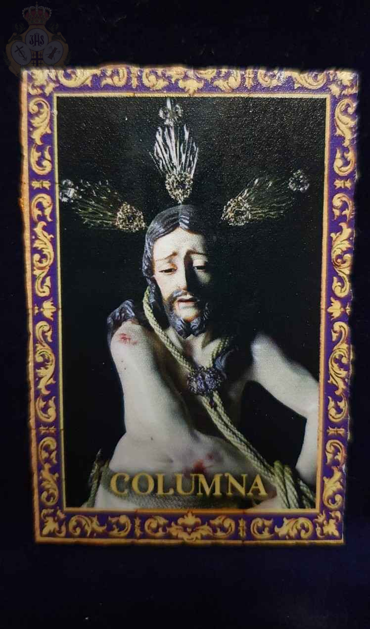 Imán con la imagen de Jesús Atado a la Columna