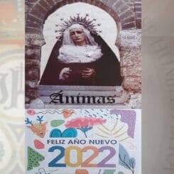 Calendario con imán, año 2022 con la imagen de María Santísima de las Ánimas.