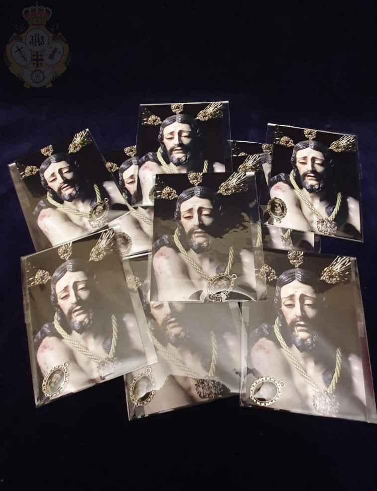 Estampa y medallita con la imagen de Jesús Atado a la Columna - Imagen 7