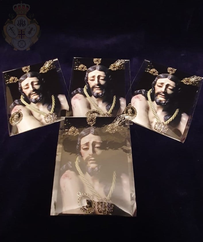 Estampa y medallita con la imagen de Jesús Atado a la Columna - Imagen 5