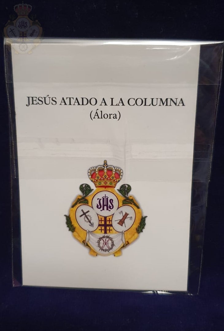 Estampa y medallita con la imagen de Jesús Atado a la Columna - Imagen 2