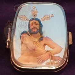 Pastillero con la imagen de Jesús Atado a la Columna