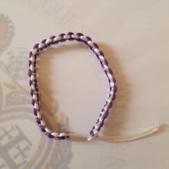 Pulsera Trenza Morado y Blanco